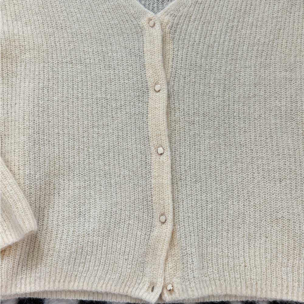 Aritiza Wilfred Cream Wool Cardigan - Picture 2 of 4